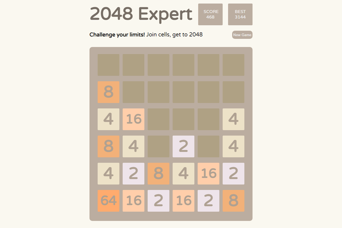 2048 Expert example gameplay